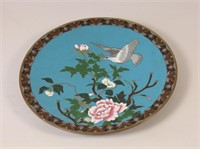 LARGE CHINESE CLOISONNE CHARGER