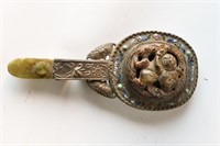 CHINESE JADE HANDLE RUYI SCEPTER MIRROR