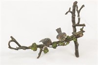 Bronze of Birds on Branch