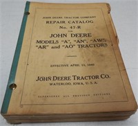 Large Set of Original JD Tractor Repair/Parts Cat.