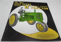 JD H Tractor Brochure