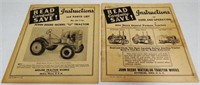 Lot of 2 JD Tractor Operator's Manuals