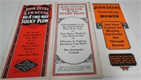 (3) Early JD Implement Brochures