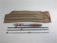 Vintage Chicago Fishing Rod w/Canvas Bag