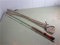 Vintage South Bend 6'6" Fishing Rod w/Canvas