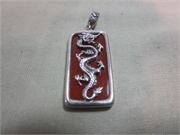 Cool Sterling Dragon Pendant Marked .925, 8.3g