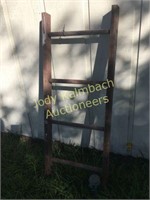 Old wooden barn ladder with 4 rungs
