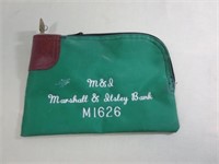 Vintage M&I Bank Cash Bag w/Lock & Key