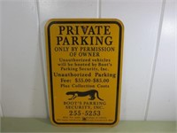 Metal Private Parking Sign, 12" x 18"