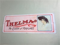 Metal Thelma Perfume Sign, 19" x 7"