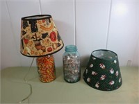 Holiday Lamp Bases w/Interchangeable Shades