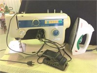Designer portable sewing machine with pedal