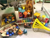 Toys, wood blocks, Fisher Price Xylophone