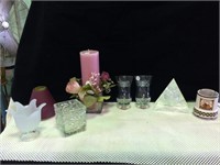 Candles, holders, warmer,
