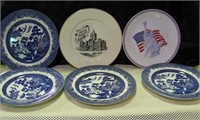 4 collector plates, Churchill Willow,