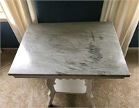 Marble Top Table w/ white base