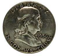 1956 Type 1 Franklin Silver Half Dollar