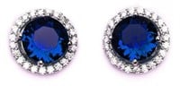 Round 4.00 ct Sapphire Solitaire Earrings