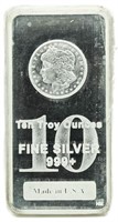 USA Morgan Dollar 10 oz. .999 Pure Silver Bar