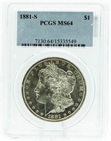 1881-S MS64 Morgan Silver Dollar