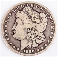 Coin 1890-CC Morgan Silver Dollar in Very Good