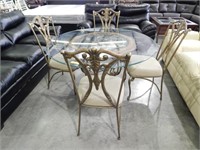 5pc glass and iron dinette