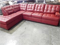 Simmons Cardinal red sectional