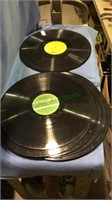 15 extra large 16 inch diameter record albums, 2