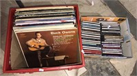 Great vintage record albums and a box of CDs