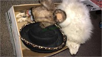 White fox fur, for Eskimo doll, ladies hats,