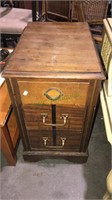 Three drawer end table or nightstand, 24 13 x 18,