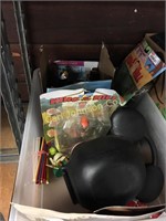 TOTE OF COLLECTIBLES W/MICKEY MOUSE