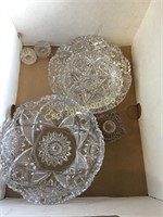 BOX OF CUT GLASS