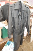 2 Leather Coats 44 & Lrg Plus Vintage Hats