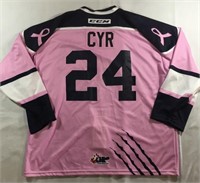 #24 Mika Cyr Autographed Game Worn Jersey