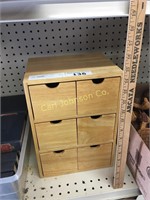 SMALL 6 DRAWER WOOD CHEST