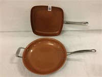 RED COPPER 2 FRYING PAN USED
