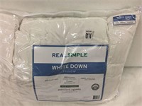 REAL SIMPLE WHITE DOWN PILLOW STANDARD/QUEEN