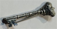 Sterling Silver Crown Key Pin