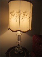 Early Glass Base Reading Lamp