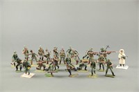 27 German diecast toy soldiers