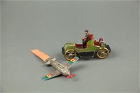 Group of 2 Penny Toys, airplane and car