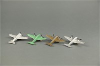 Group of 4 Tootsie Toy military airplane toys