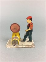 Girard Toys Tin Wind Up Man with Sharpening Wheel