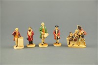 Group of 5 P. W. Baston figures