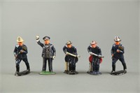 Barclay Fireman and Police Dimestore Figures