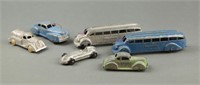 Group of 5 Tootsie and Hubley Toy Cars
