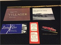 Original Dealer Brochures 1962 Ford's & Post card