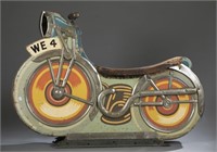 Carved Motorcycle Seat for Carousel Ride