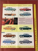 Original 1955 Plymouth Dealer Poster